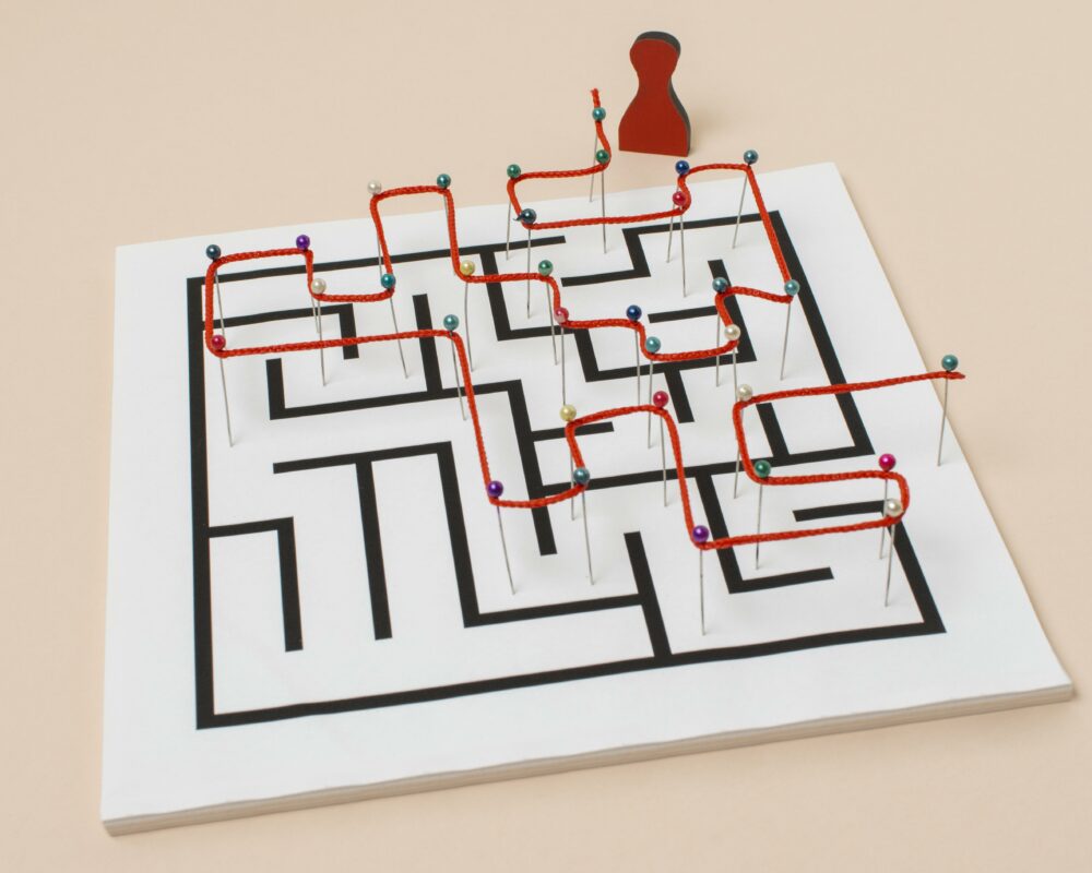 high angle maze thread