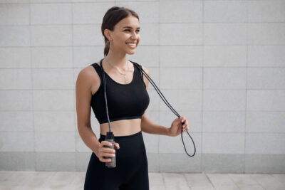 young fashion woman sport style outdoors