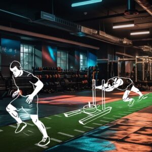 Piste de Sprint Personnalisable Tapis Sled Step en Gazon Synthétique 10 Piste de Sprint Personnalisable en Gazon Synthétique