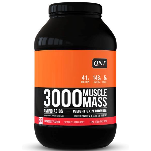 3000 Muscle Mass Gainer 1,3 kg QNT Morango