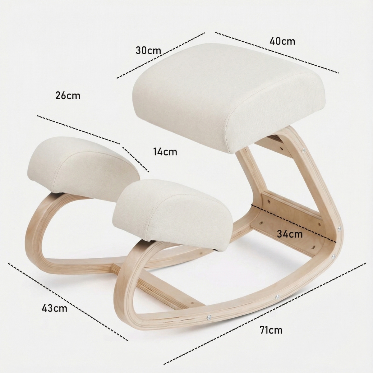 Chaise ergonomique à genoux Ergovia 4 Chaise ergonomique à genoux Ergovia – Image 4