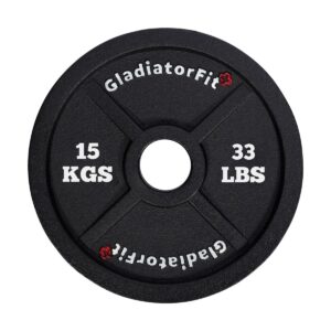 Olympic black cast-iron disc Ø 51mm GladiatorFit 15KGS