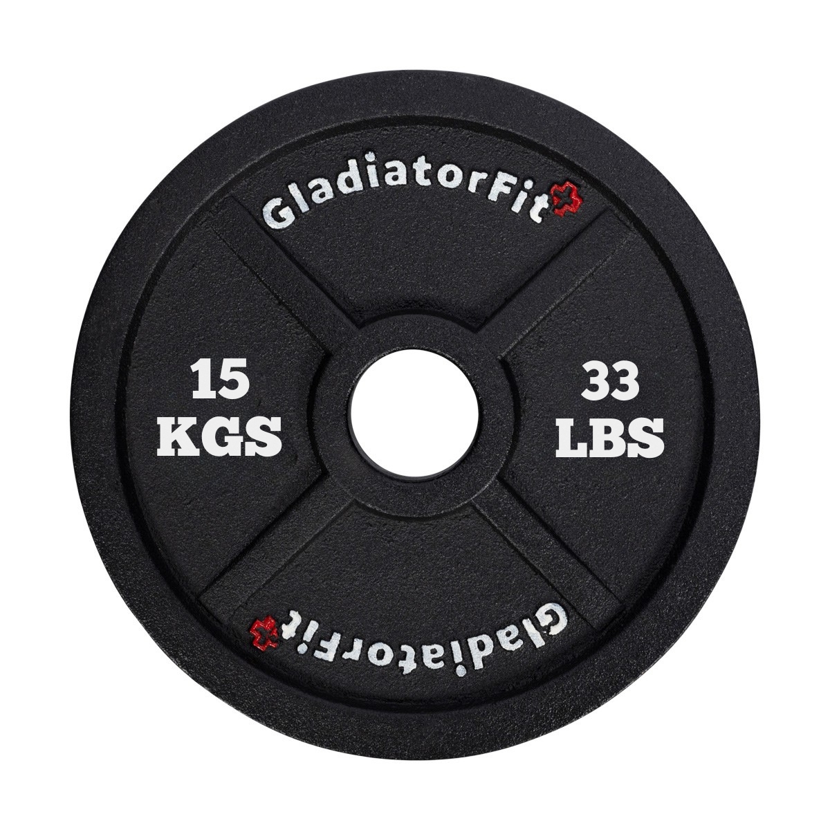 Olympic black cast-iron disc Ø 51mm GladiatorFit 15KGS