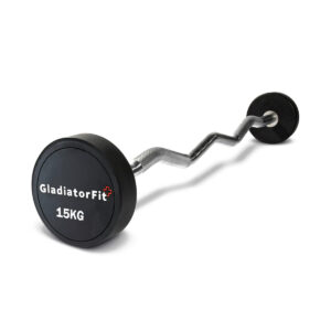 Long Curl com halteres de borracha 14 7640344757111 Curl Barbell 15kg