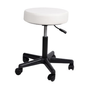 7640344759986 Height-adjustable swivel stool 44 58cm white