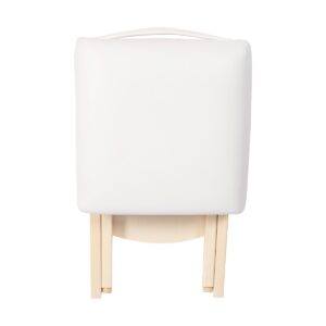 7640344759993 Sgabello da massaggio pieghevole in legno bianco 2