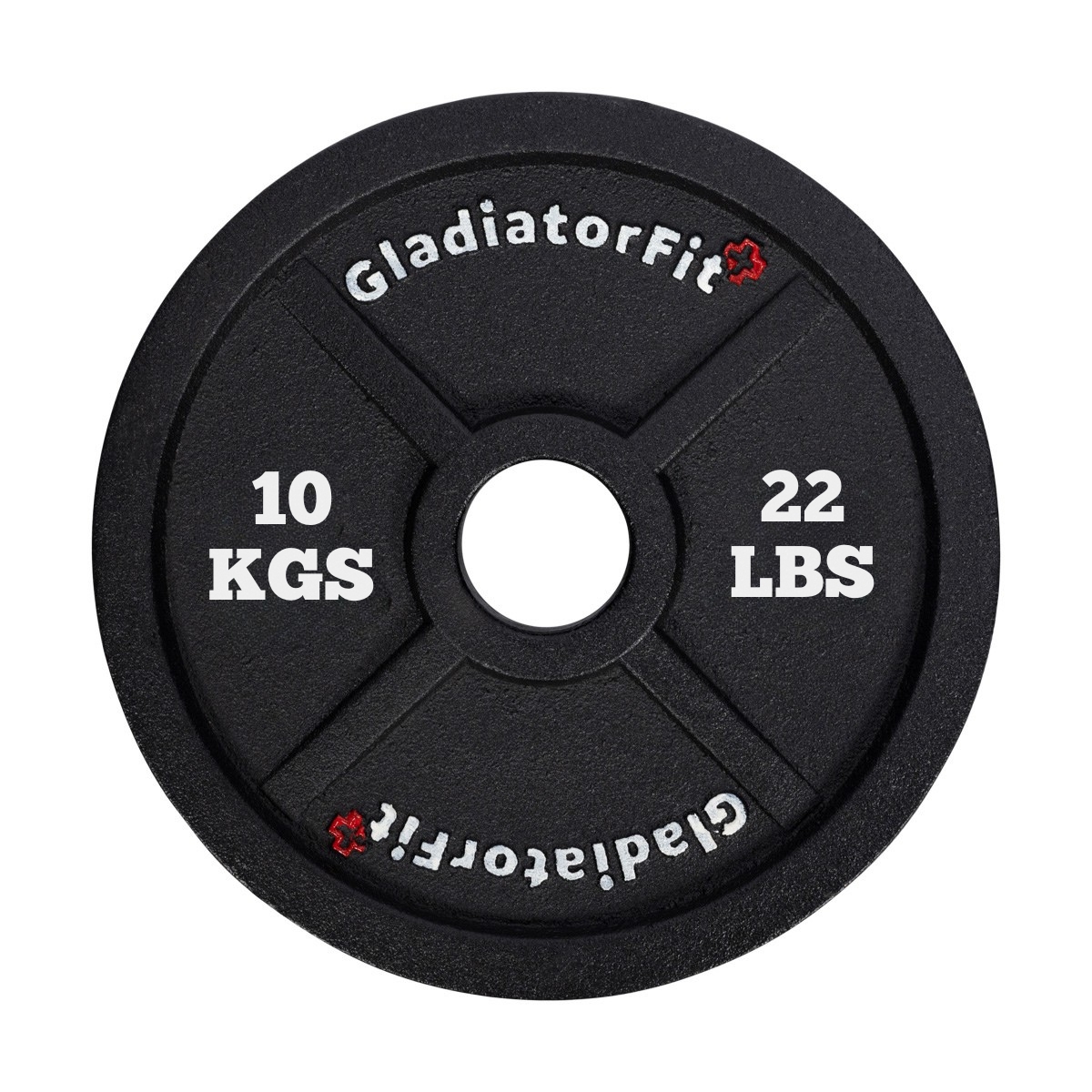 Olympic black cast-iron disc Ø 51mm GladiatorFit 10KGS