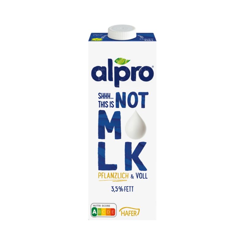 Boisson avoine « Shhh this is not m*lk » 3.5% 1L Alpro (lot de 8) 1 Boisson avoine « Shhh this is not m lk » 3.5% 1L Alpro (lot de 8)