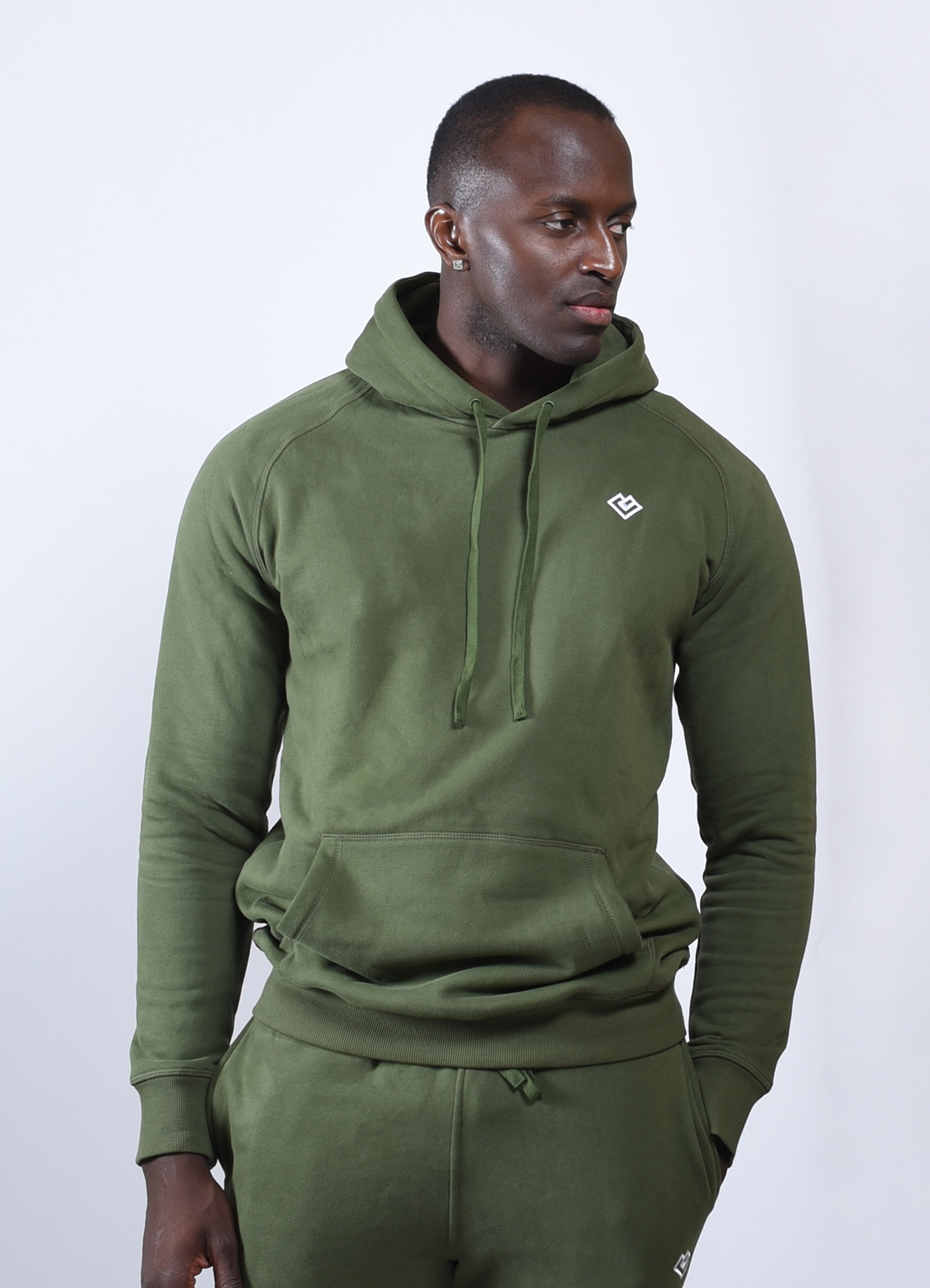 Essence "Hoodie" Sweatshirt Heren Loven 2 capuchon groen 1 1200