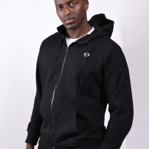 Chaqueta con capucha y cremallera Essence "Hoodie" Hombre Loven 5 sudadera con cremallera negra 1 1200