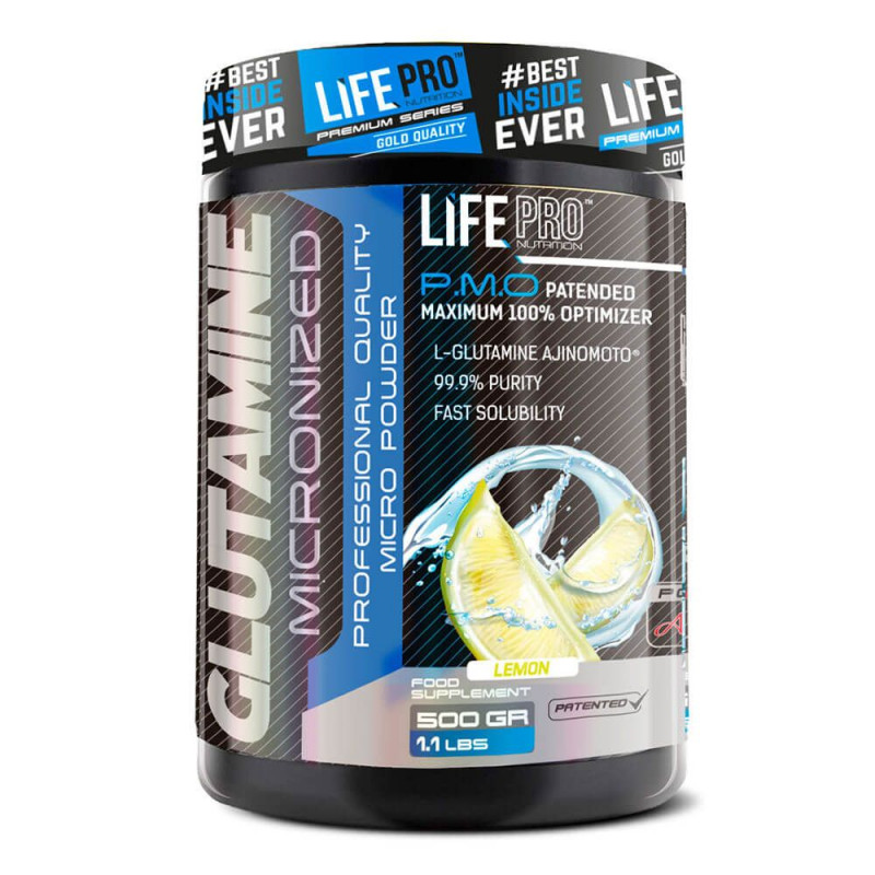 Glutamina 500g Life Pro Limão
