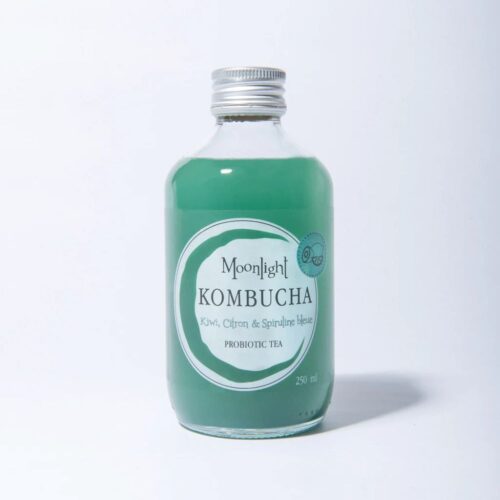Kombucha kiwi lemon spirulina 250ml Moonlight Kombucha (set of 12)