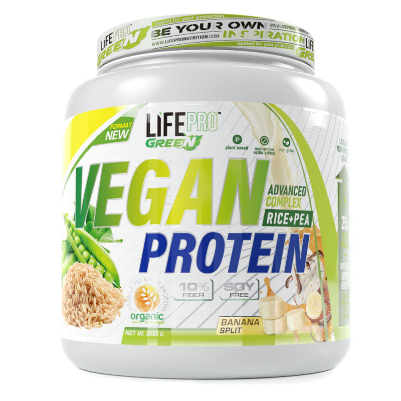 Vegan Protein Whey 900g Life Pro 1 Vegan Protein Whey 900g Life Pro Banane