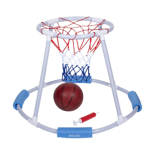 Floating basketball hoop for swimming pools