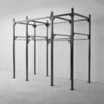 Station rig cage cross training fixation sol 3 modules avec hautes traverses