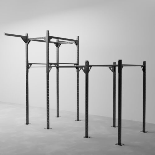 Station rig cage cross training fixation sol 3 modules avec traverses
