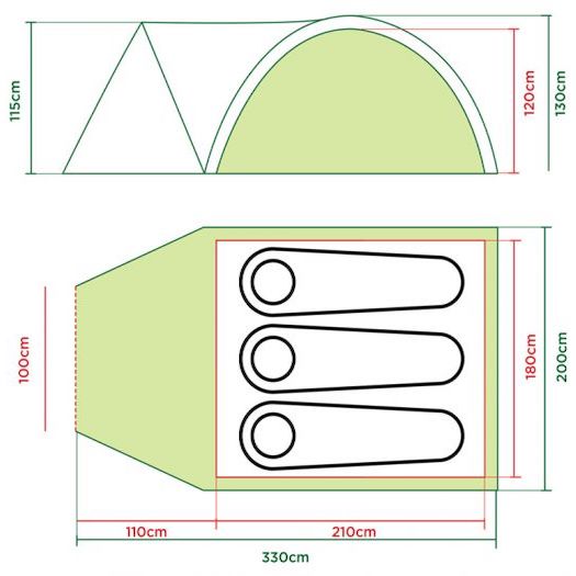 Coleman Darwin 3+ tent 2 317549 317549 afbeeldingen overige colemandarwin3plus fp 1 e-commerce