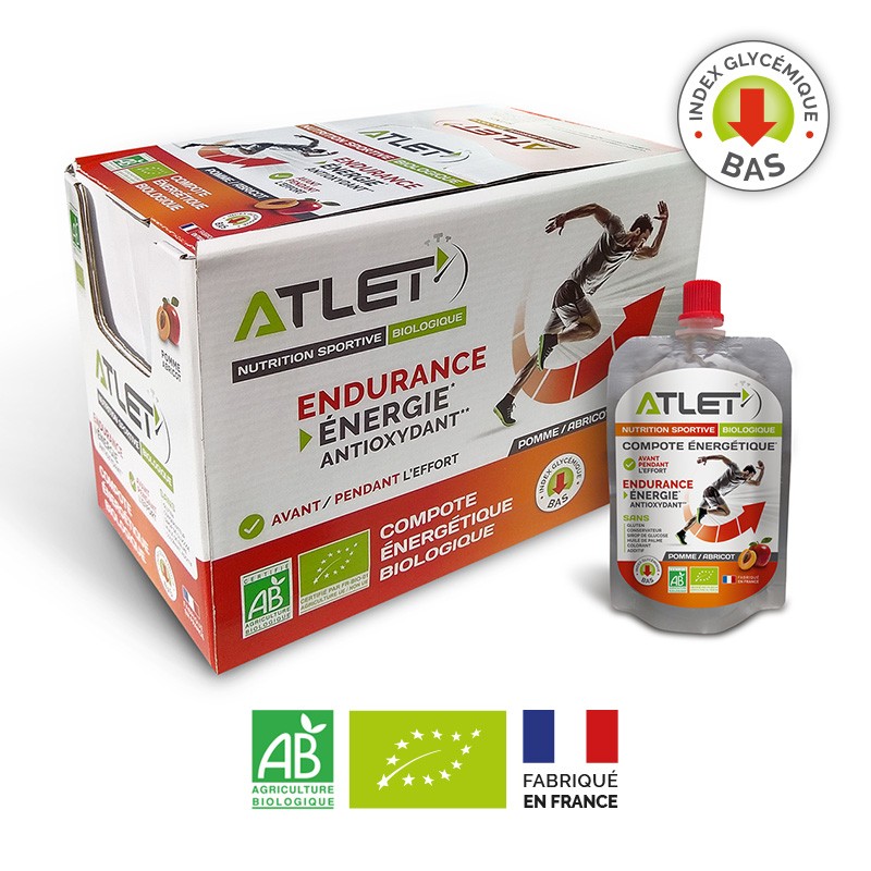 Compotas energéticas Atlet de 100 g (conjunto de 18) 1 Atlet Compotas energéticas biológicas 100g (embalagem de 18) Alperce