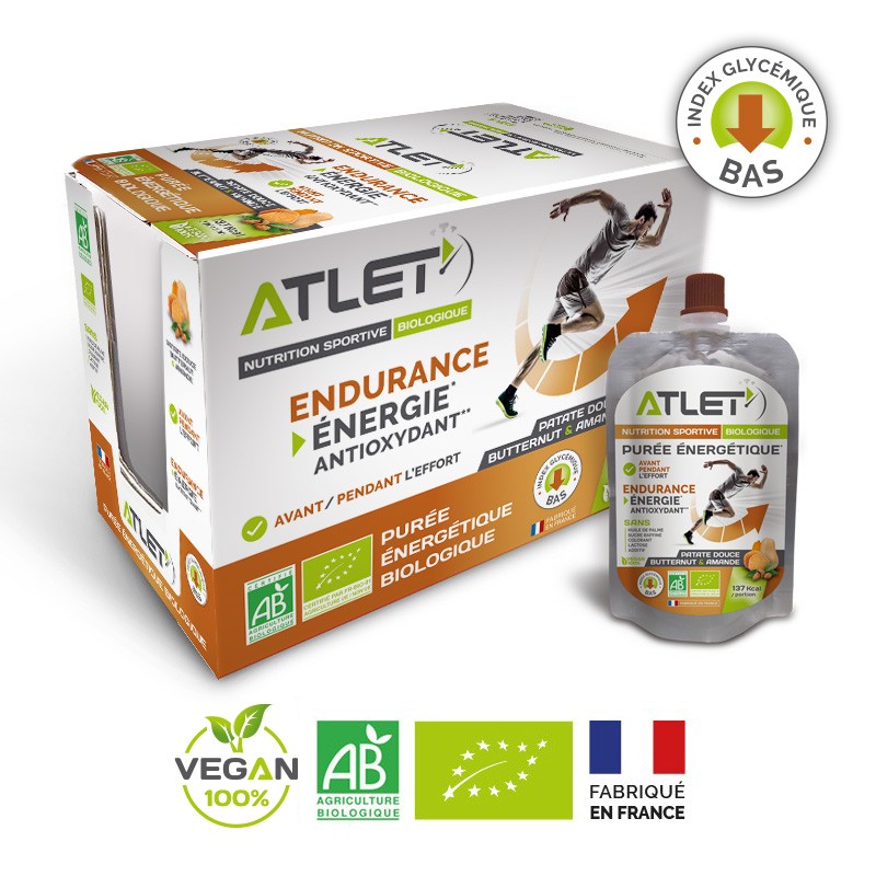 Purées énergétiques Bio Patate Douce 100g Atlet (lot de 18) 1 Purées énergétiques Bio 100g Atlet (lot de 18)