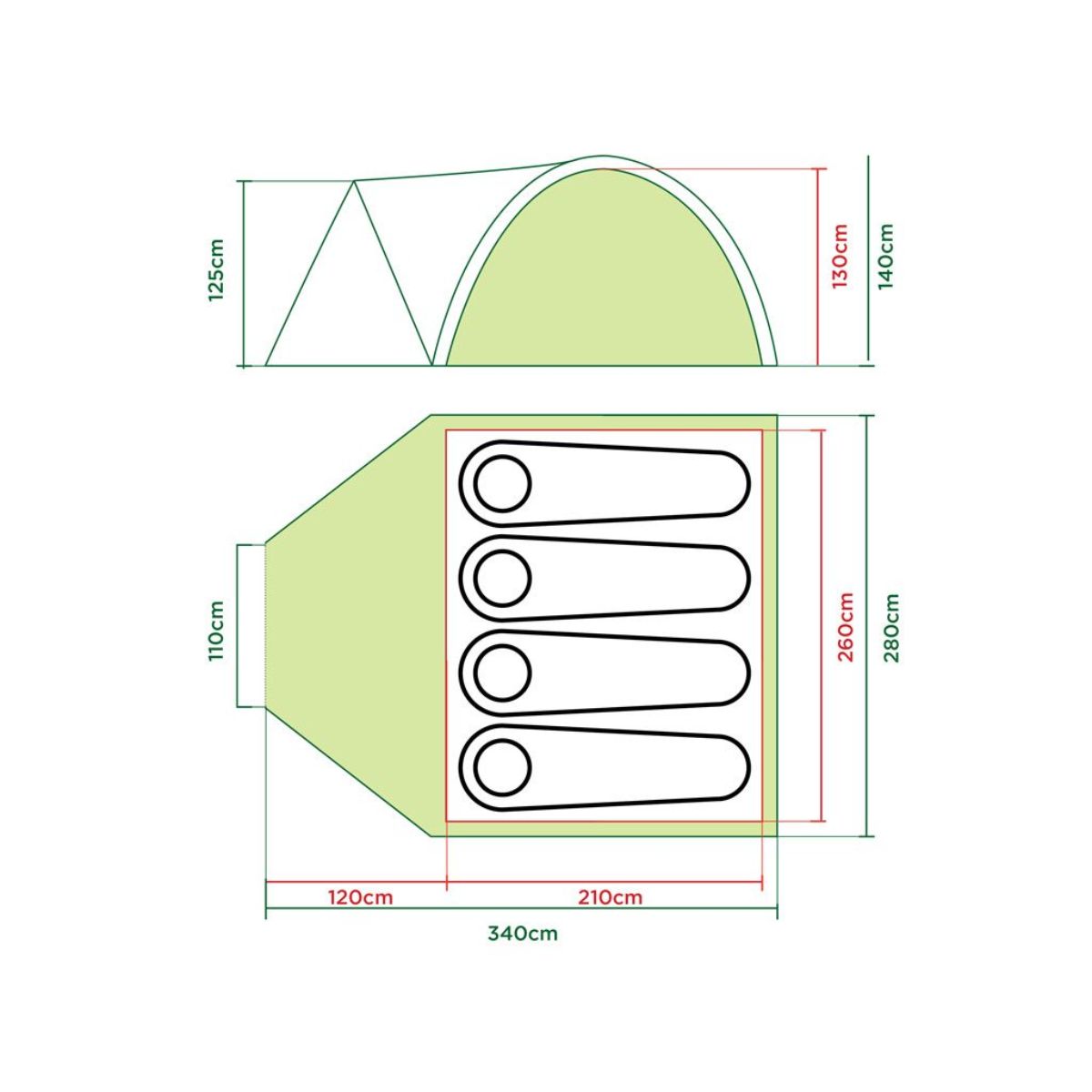 Coleman Darwin 4+ tent 2 Coleman Darwin 4+ tent