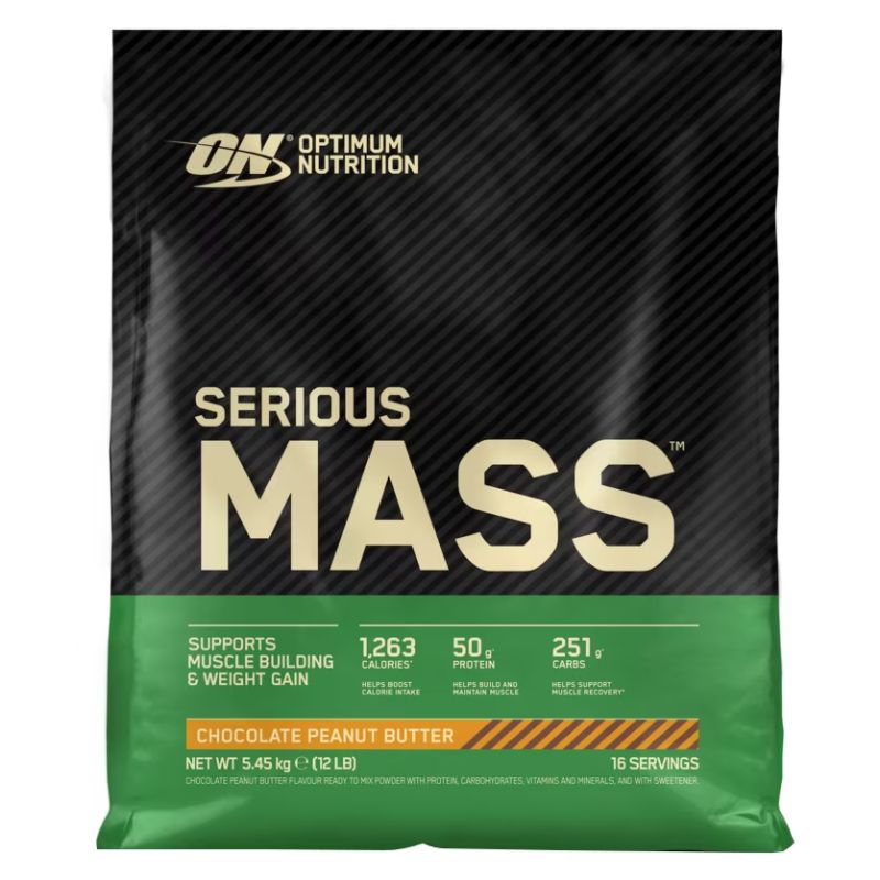 Gainer Serious Mass 5.5kg Optimum Nutrition - Chocolate Cacahuetes | Dátil Cortado 1 Gainer Serious Mass 5.5kg Optimum Nutrition Cacahuetes con Chocolate