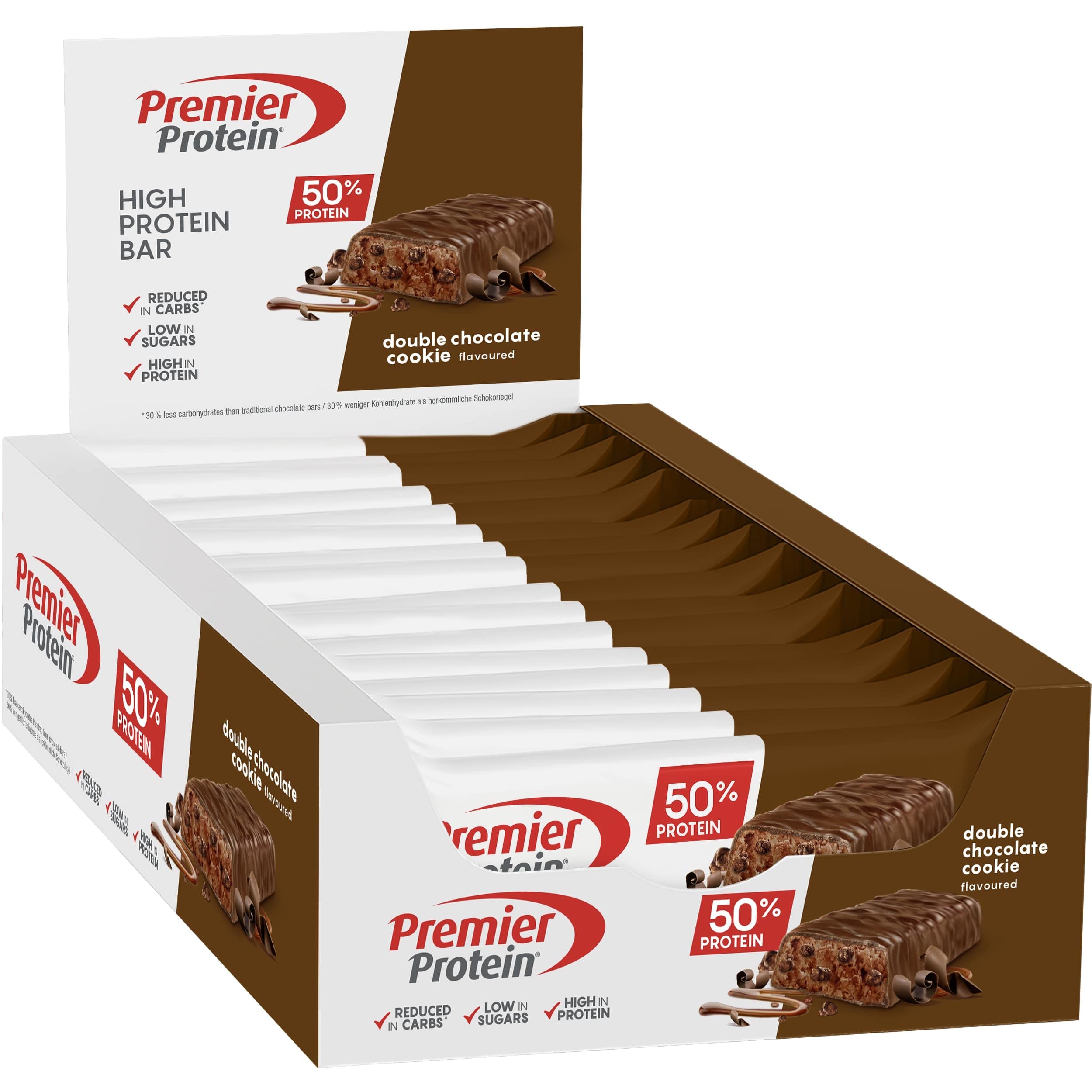 High Protein Bar 50 40g Premier Protein lot de 16 88990