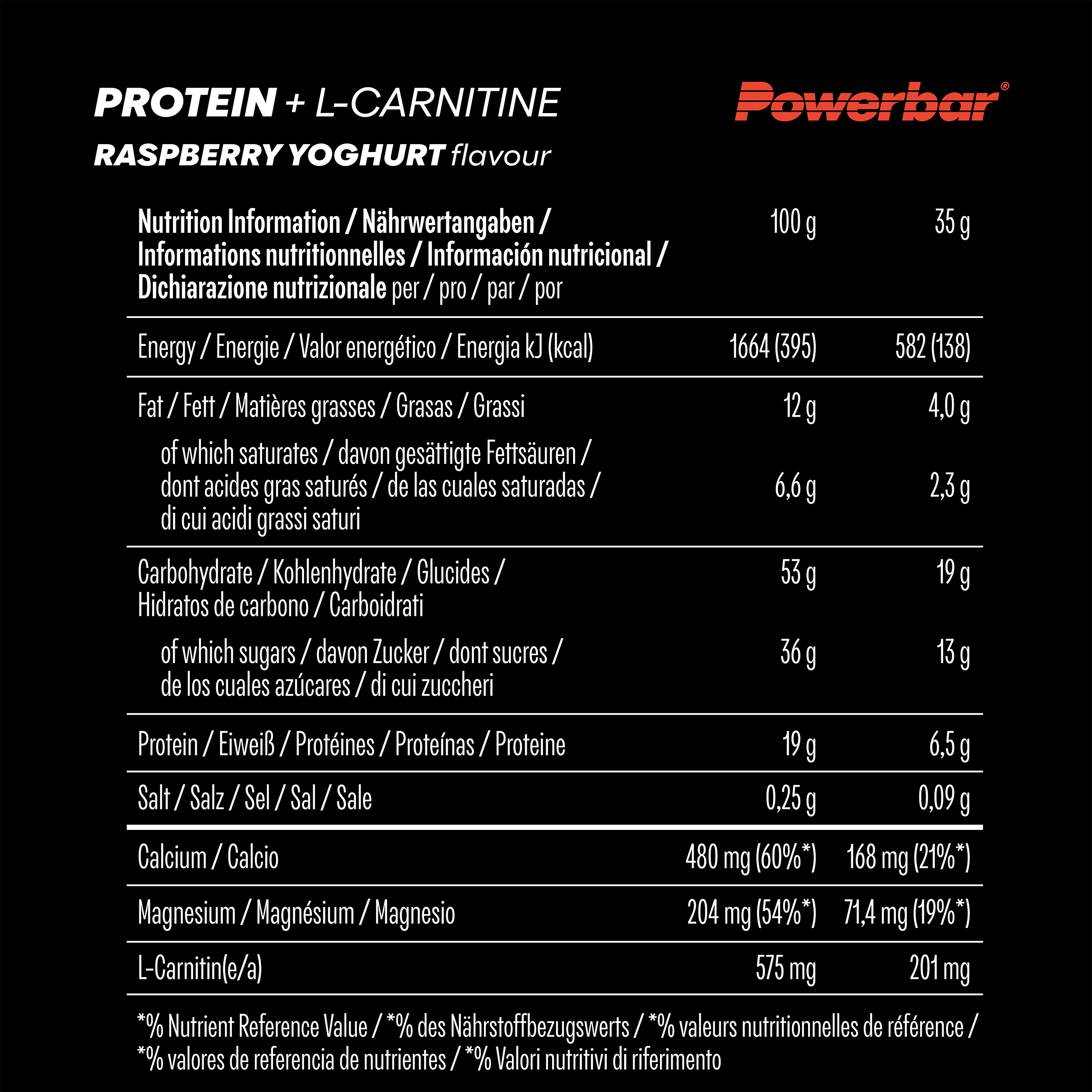 Barre protéinée L-Carnitine 35g Framboise PowerBar (lot de 30) 3 Barre protéinée L-Carnitine 35g Framboise PowerBar (lot de 30) – Image 3