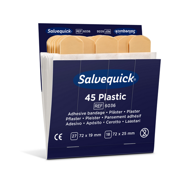 Apósitos adhesivos Salvequick 1 Apósitos adhesivos Salvequick, envase de 45 15316