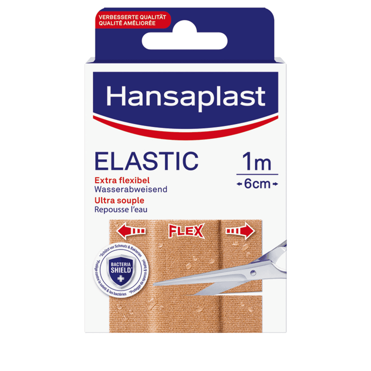 Elastisch wondverband 100x6cm Hansaplast 1 Elastisch wondverband 1m x 6cm Hansaplast 10087