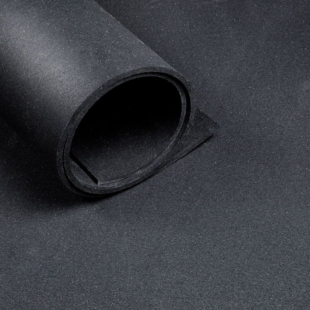 Pavimento in gomma in rotoli "Sportsflooring Rolls Pure Black" 10x1,25m Stockz 3 Rotolo di pavimentazione in gomma Sportsflooring Rolls Pure Black 10x1,5m Stockz 70044