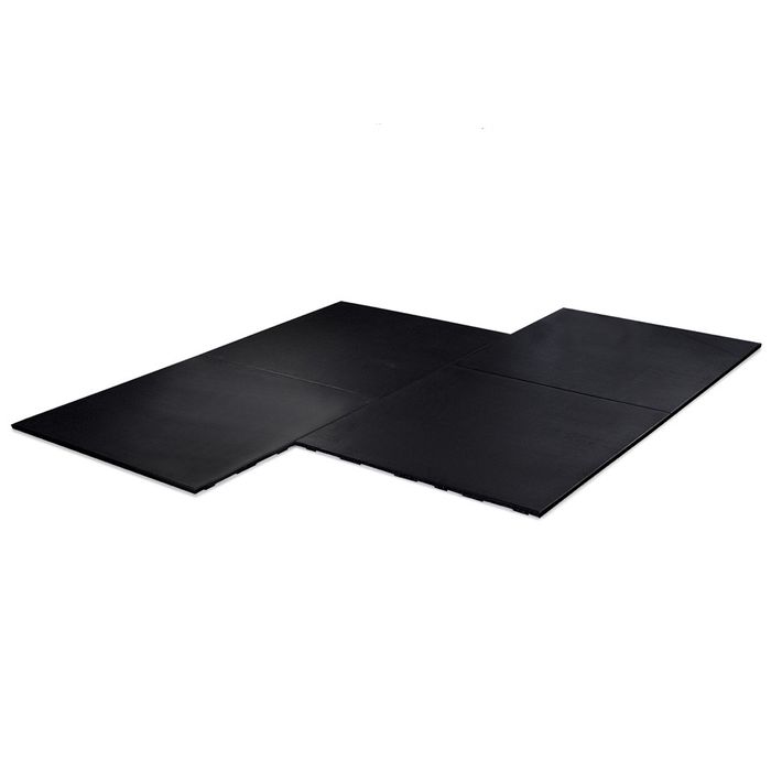 Sol "Connect Tiles Pure Black" 100x100x2cm + 7 clips GladiatorFit 2 Sol en caoutchouc Connect Tiles Pure Black 100x100x2cm Stockz 43634