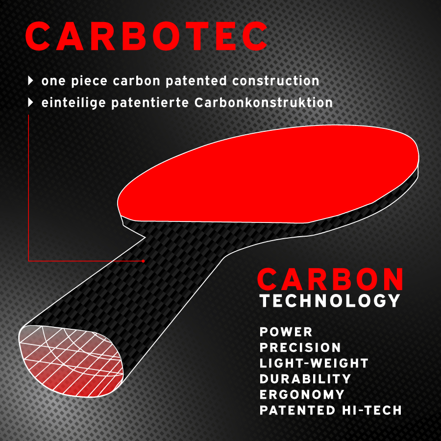CarboTec 7000 Schildkrot 516 ping pong racket with cover