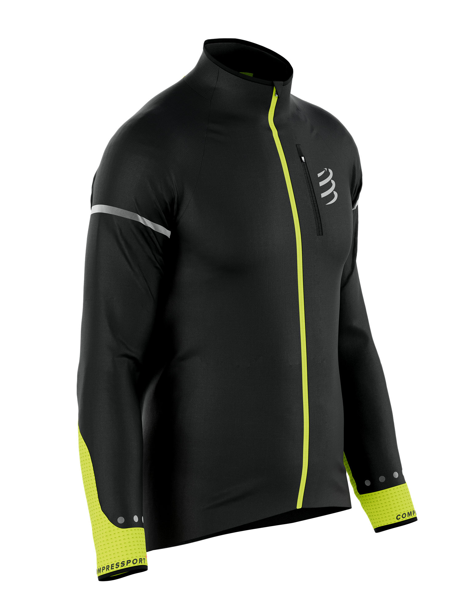 Windproof Flash Herren Windjacke mit hoher Sichtbarkeit Compressport 24110