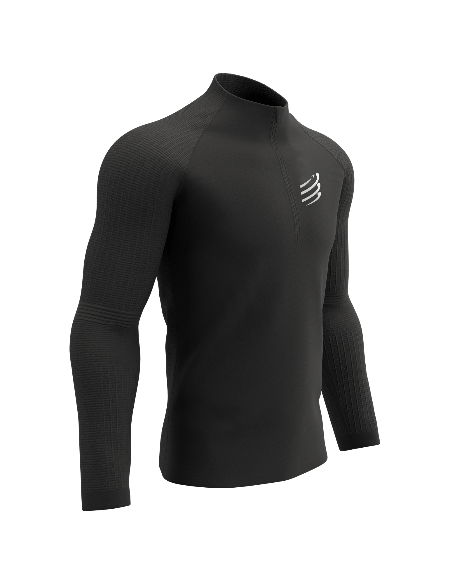 Men's Windproof Seamless Thermoregulation Jacket Compressport 2 Men's Windproof Seamless Half Zip Thermoregulation Jacket Compressport 73559
