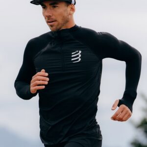 Men's Windproof Seamless Thermoregulation Jacket Compressport 7 Men's Windproof Seamless Half Zip Thermoregulation Jacket Compressport 84341