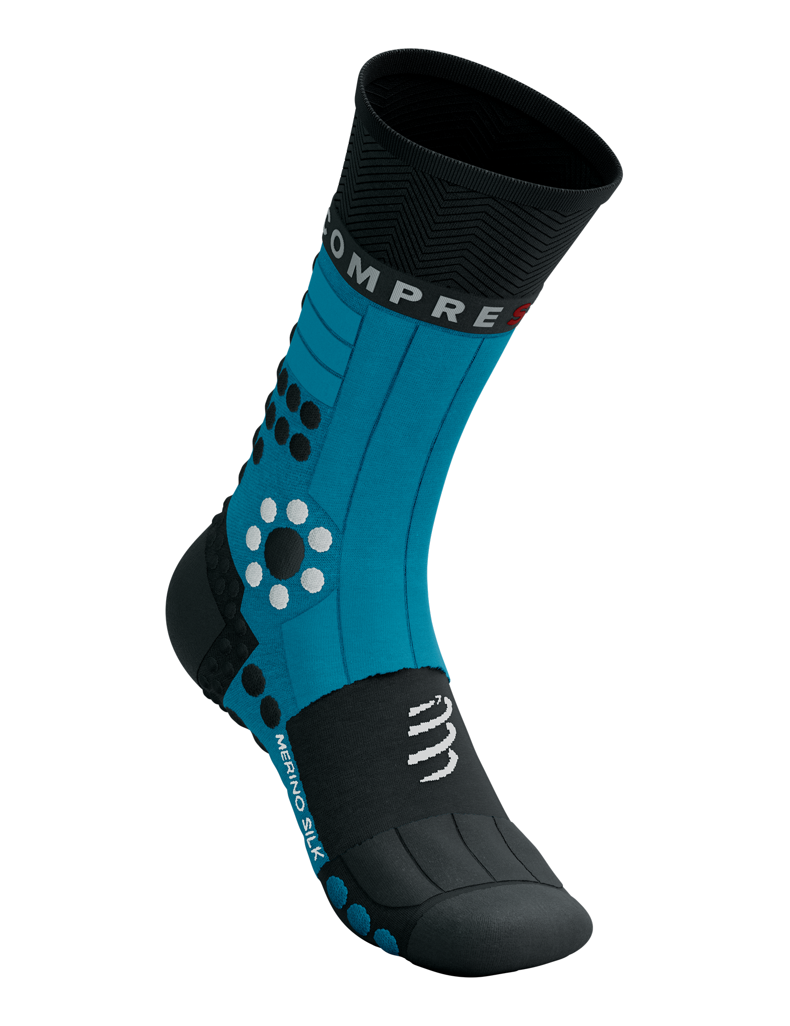 Meias Pro Racing Socks Meias de inverno para trilhos Compressport 60310