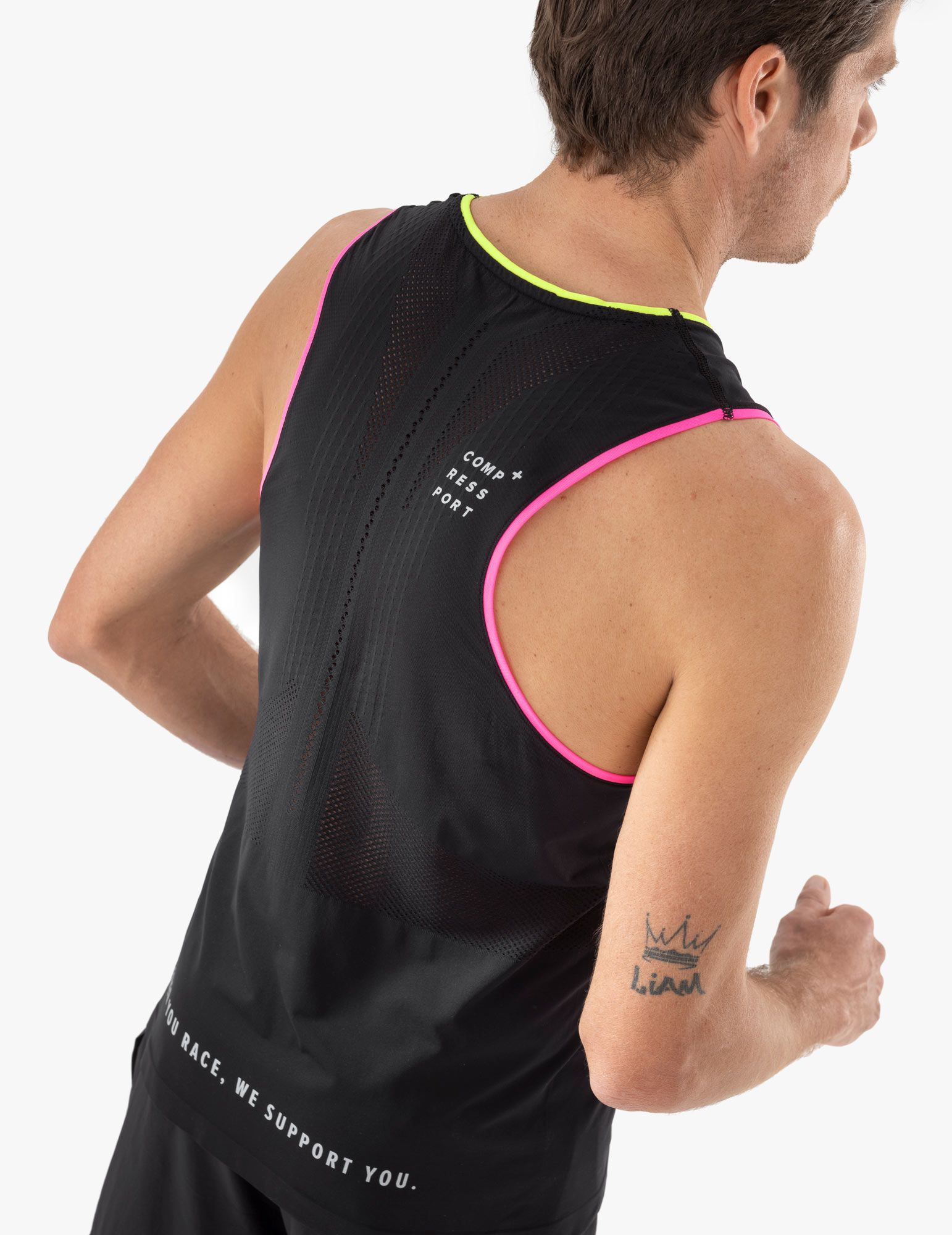 Men's "Pro racing Singlet" running tank top Compressport 19 Tank top t shirt running Pro racing Singlet Homme Compressport 18293