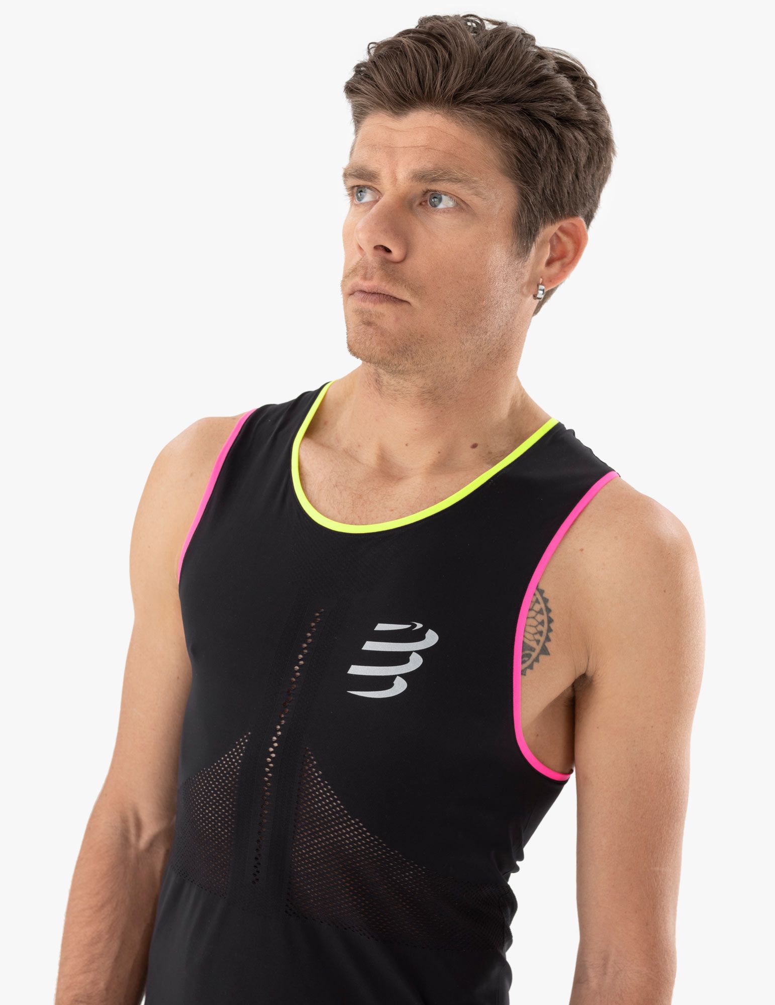 Men's "Pro racing Singlet" running tank top Compressport 20 Tank top t shirt running Pro racing Singlet Homme Compressport 31271