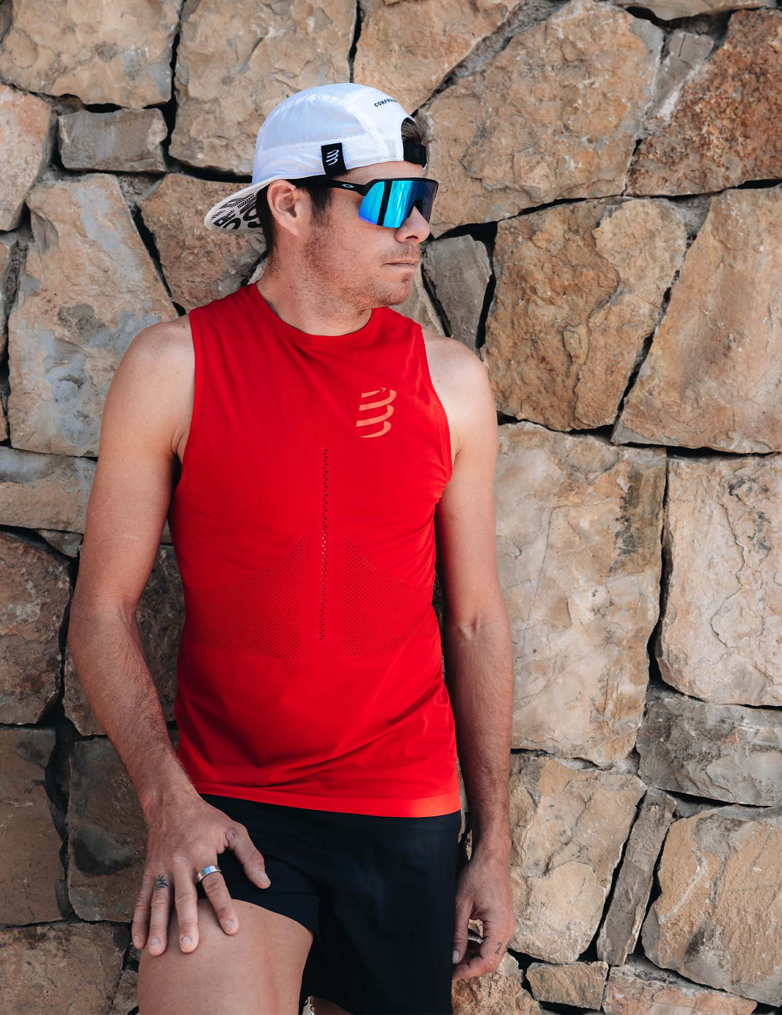 Men's "Pro racing Singlet" running tank top Compressport 14 Tank top t shirt running Pro racing Singlet Homme Compressport 34866