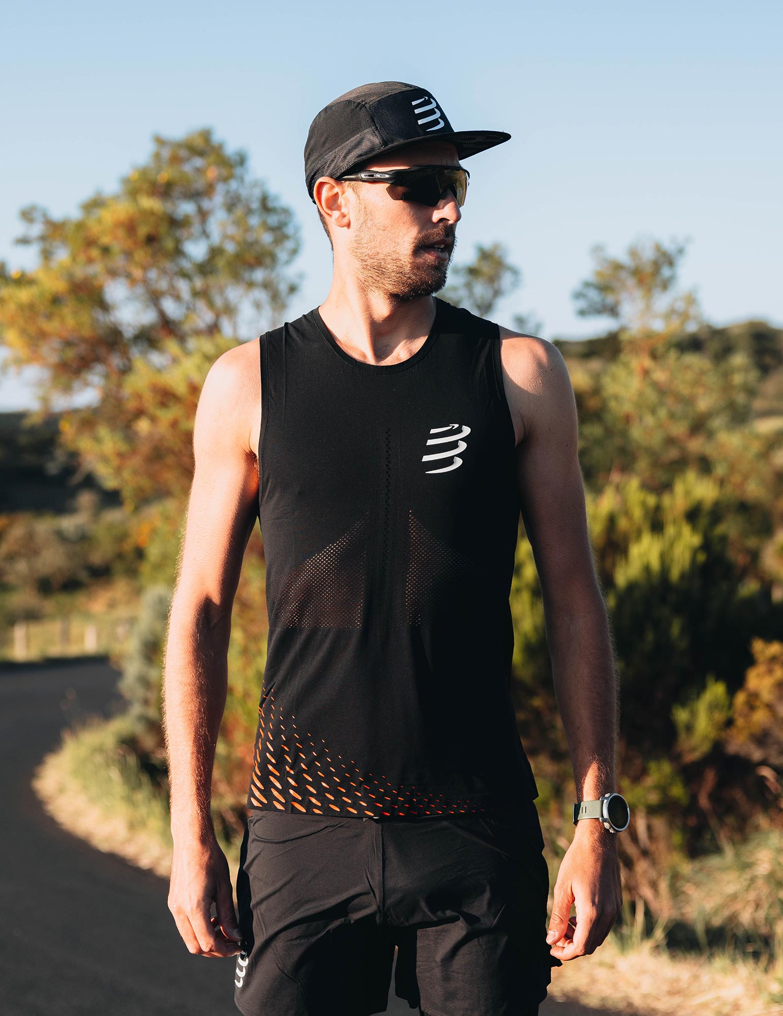 Men's "Pro racing Singlet" running tank top Compressport 12 Tank top t shirt running Pro racing Singlet Homme Compressport 58319