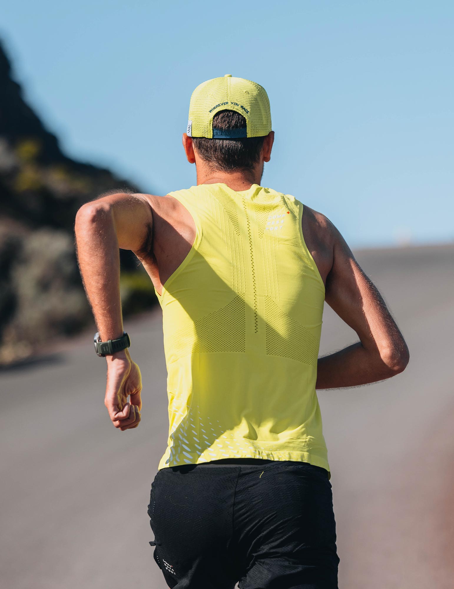 Men's "Pro racing Singlet" running tank top Compressport 9 Tank top t shirt running Pro racing Singlet Homme Compressport 72219
