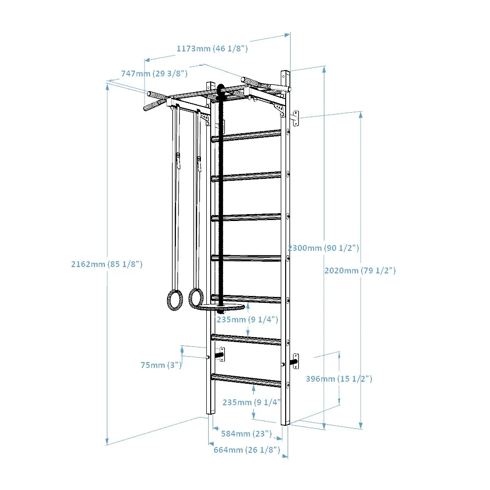 221B+A076" barra extensível BenchK 5 Espalier 221BA076 BenchK 39650