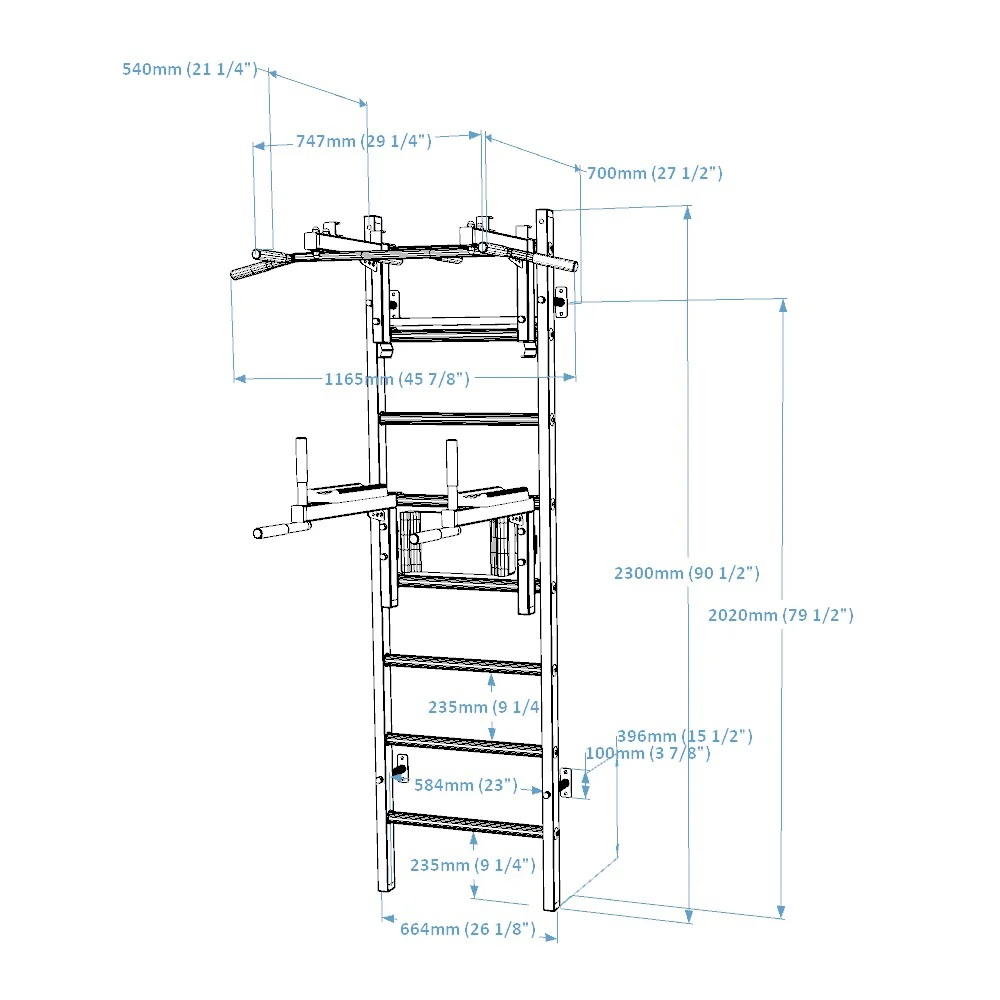 Barra extensível "232W BenchK 5 Espalier 232W BenchK 62754