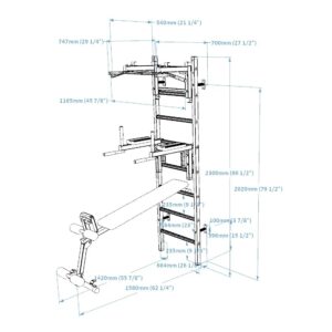 Barra extensível "233W BenchK 14 Espalier 233W BenchK 62970