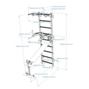 Barra extensível "723W BenchK 12 Espalier 723W BenchK 73822