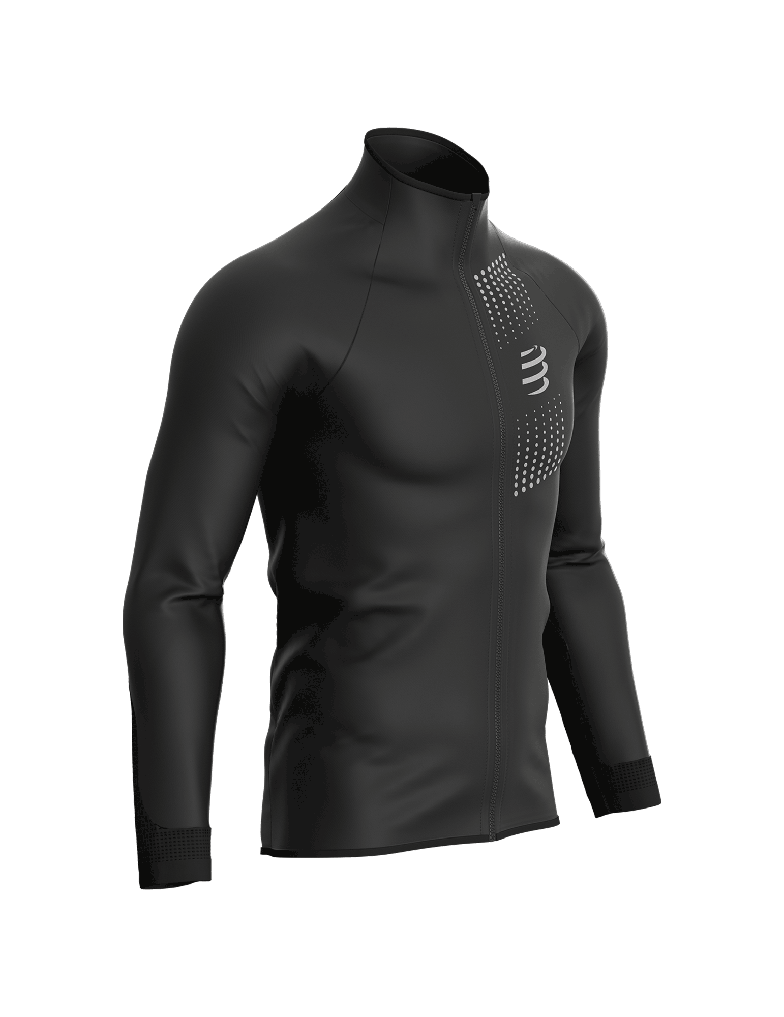 Colete com fecho de correr Compressport "Hurricane Windproof Jacket" para homem 1 Casaco Hurricane Windproof Compressport 73218 para homem