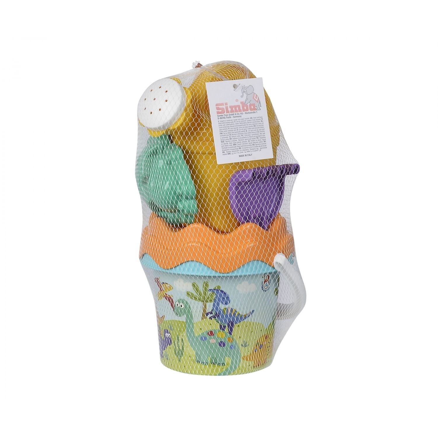 Androni "Dino Baby Bucket", giocattolo da spiaggia con stampi per la sabbia 2 Giocattolo da spiaggia stampi di sabbia Dino Baby Bucket Androni 83217