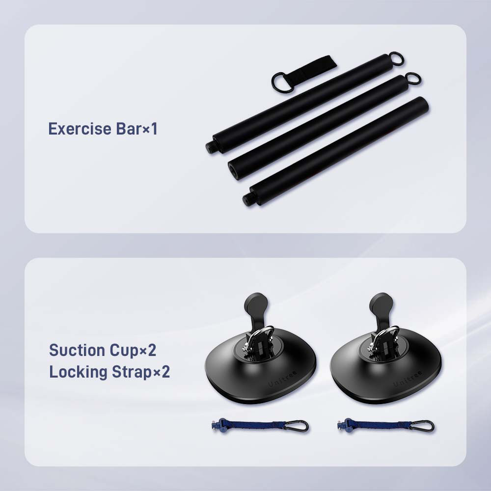 Polia Smart Pump Pro" com barra e ventosas Unitree Fitness 3 Polia com barra e ventosas Smart Pump Pro Unitree Fitness 98054