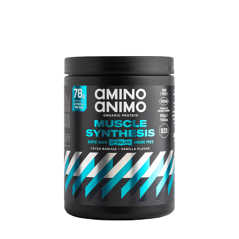 Proteine in polvere "Muscle Synthesis" Vaniglia 500g AMINO AMINO 1 Polvere di proteine Sintesi Muscolare Vaniglia 500g AMINO AMINO 75386
