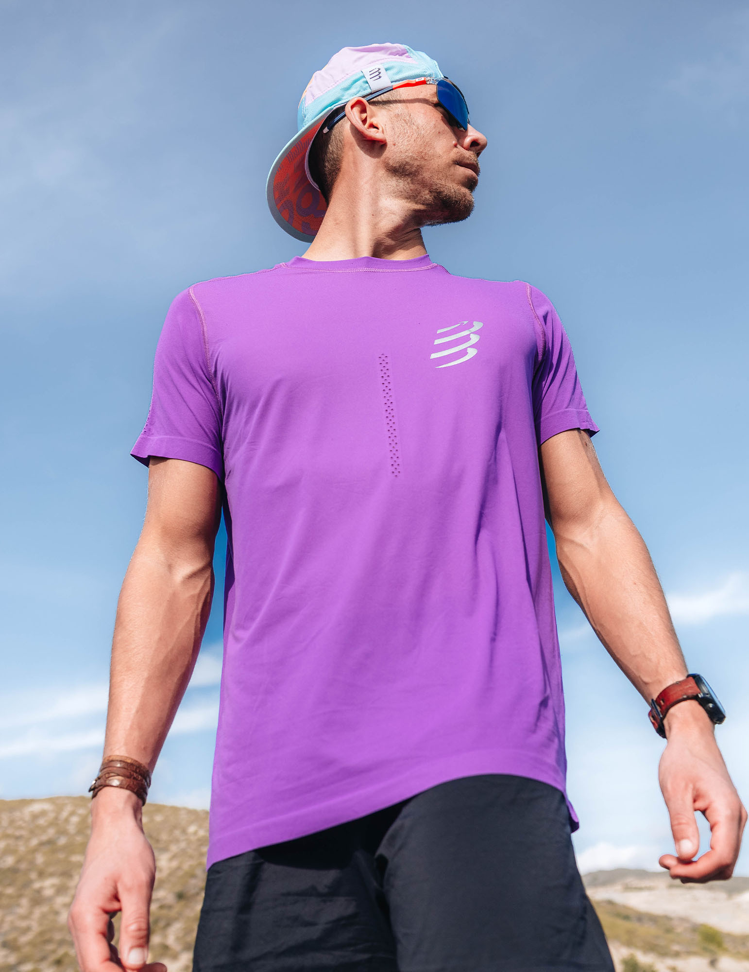 T shirt running Performance SS Homme Compressport 58444